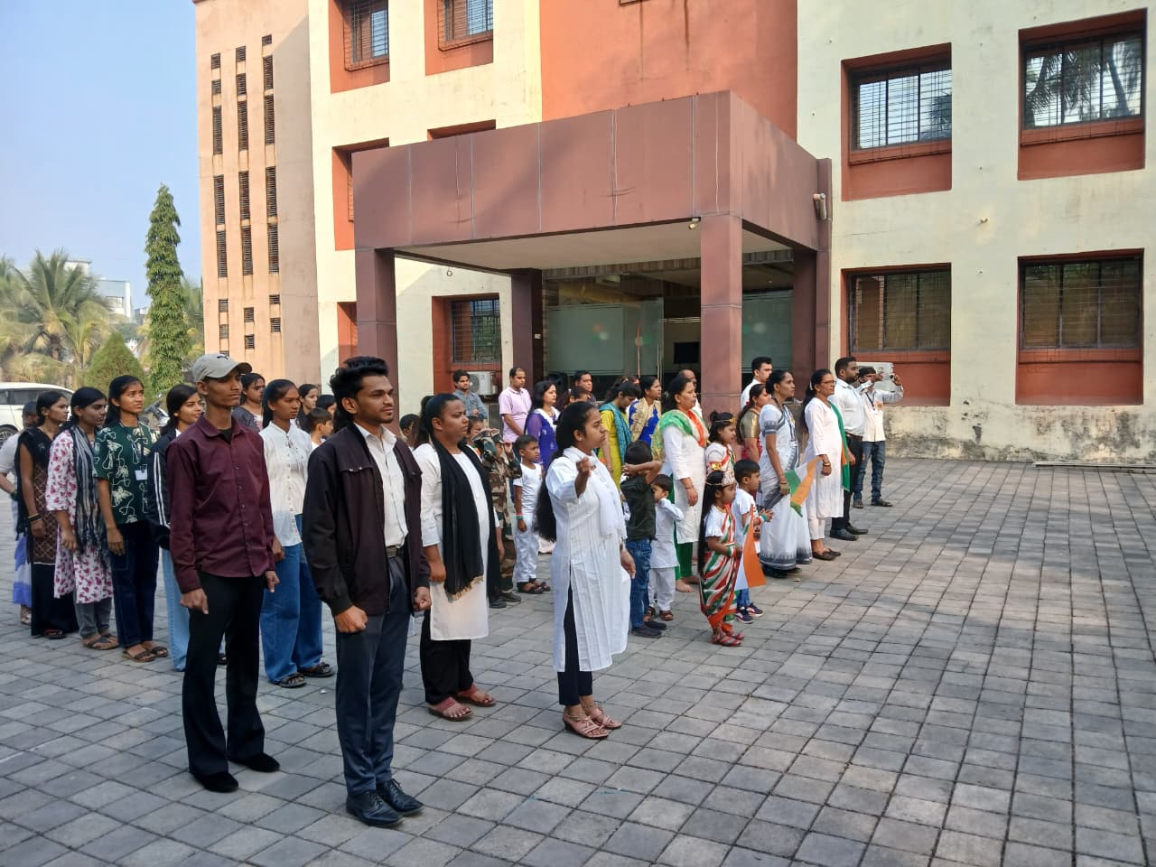 Alice Law College students and staff at the Republic Day ceremony